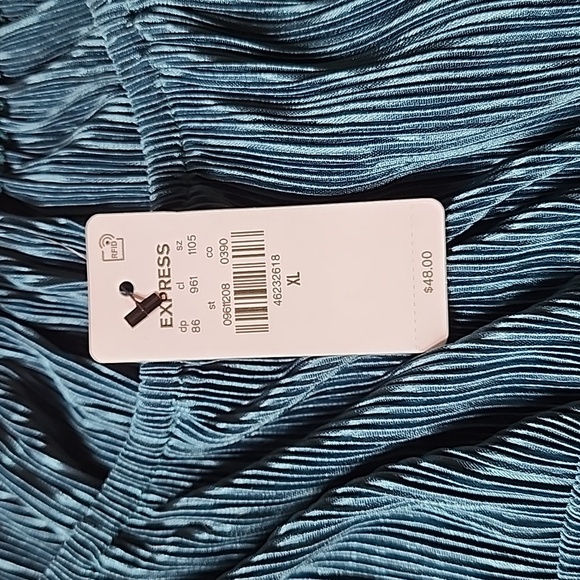 Express Teal Scoop Neck Blouse XL - Picture 3 of 5